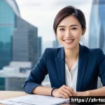 세무사와 법인세 신고 - **Prompt: "A professional and reassuring female tax advisor, of East Asian descent, wearing a sleek ...