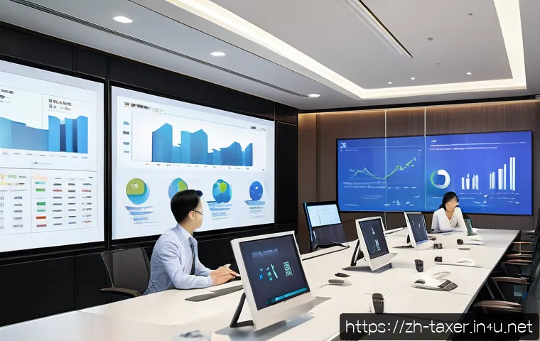 세무사와 정부 세금 감면 정책 활용 - A modern Chinese high-tech company office scene, showcasing diverse professionals in business attire...