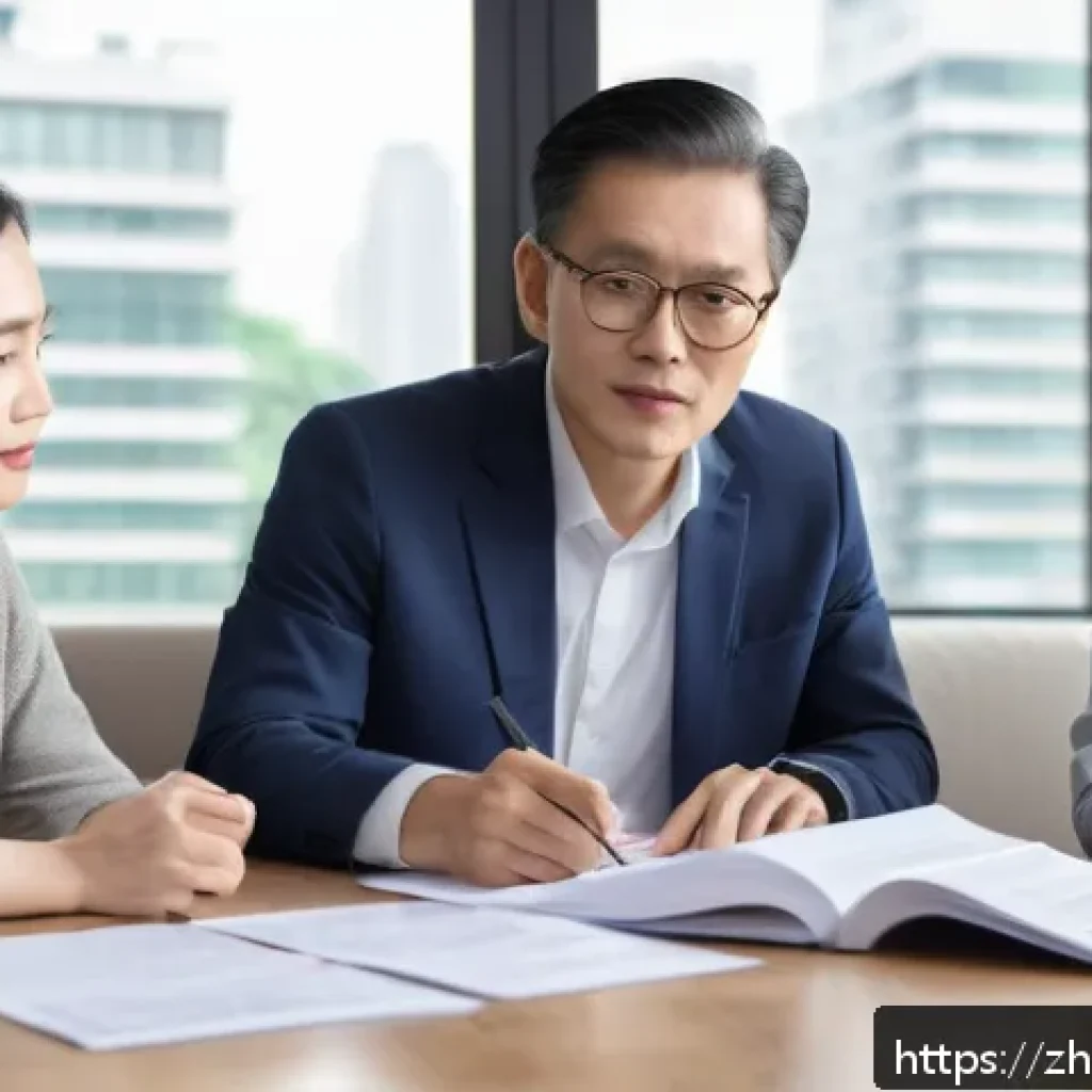 세무사와 상속세 분쟁 해결 - A professional family meeting scene in a modern living room with diverse adult family members of Eas...