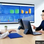 세무사 자격증으로 가능한 업종 - A modern corporate office scene showing a professional tax advisor consulting with business executiv...